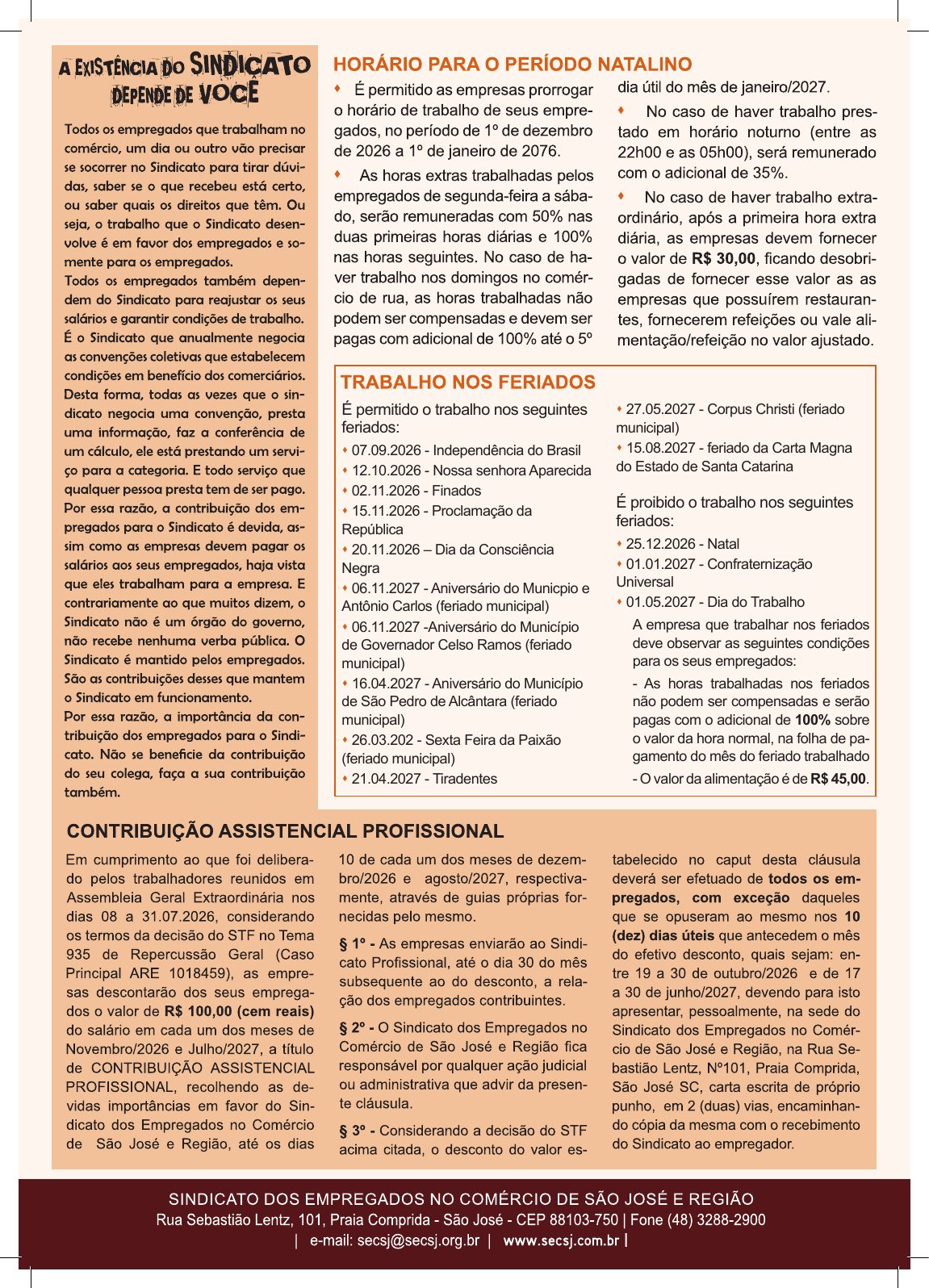 Página 2 do informativo de lojas e supermercados
