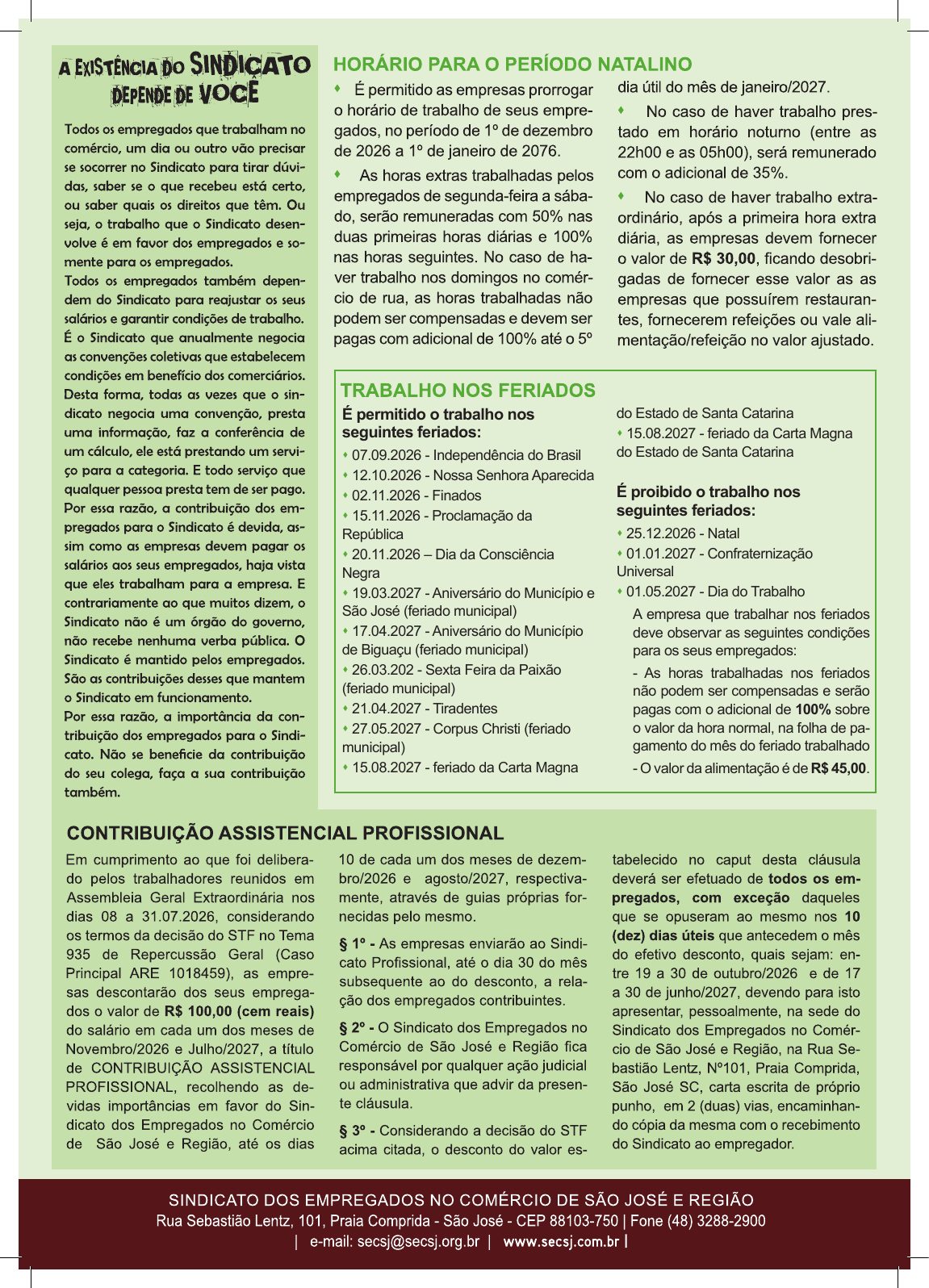 Página 2 do informativo de lojas e óticas de São José e Biguaçu